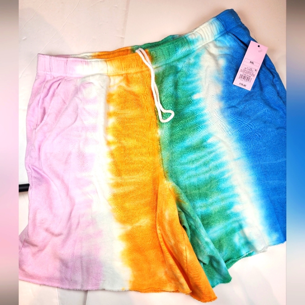 Wild Fable New Multi Tie Dye Stretch Shorts Athletic Workout Gym XXL - Picture 1 of 6